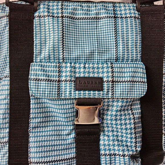 Lauren Ralph Lauren Handbags - Vintage‎ Lauren Ralph Lauren Tote Bag Purse Houndstooth Buckle Pocket Zip Y2K